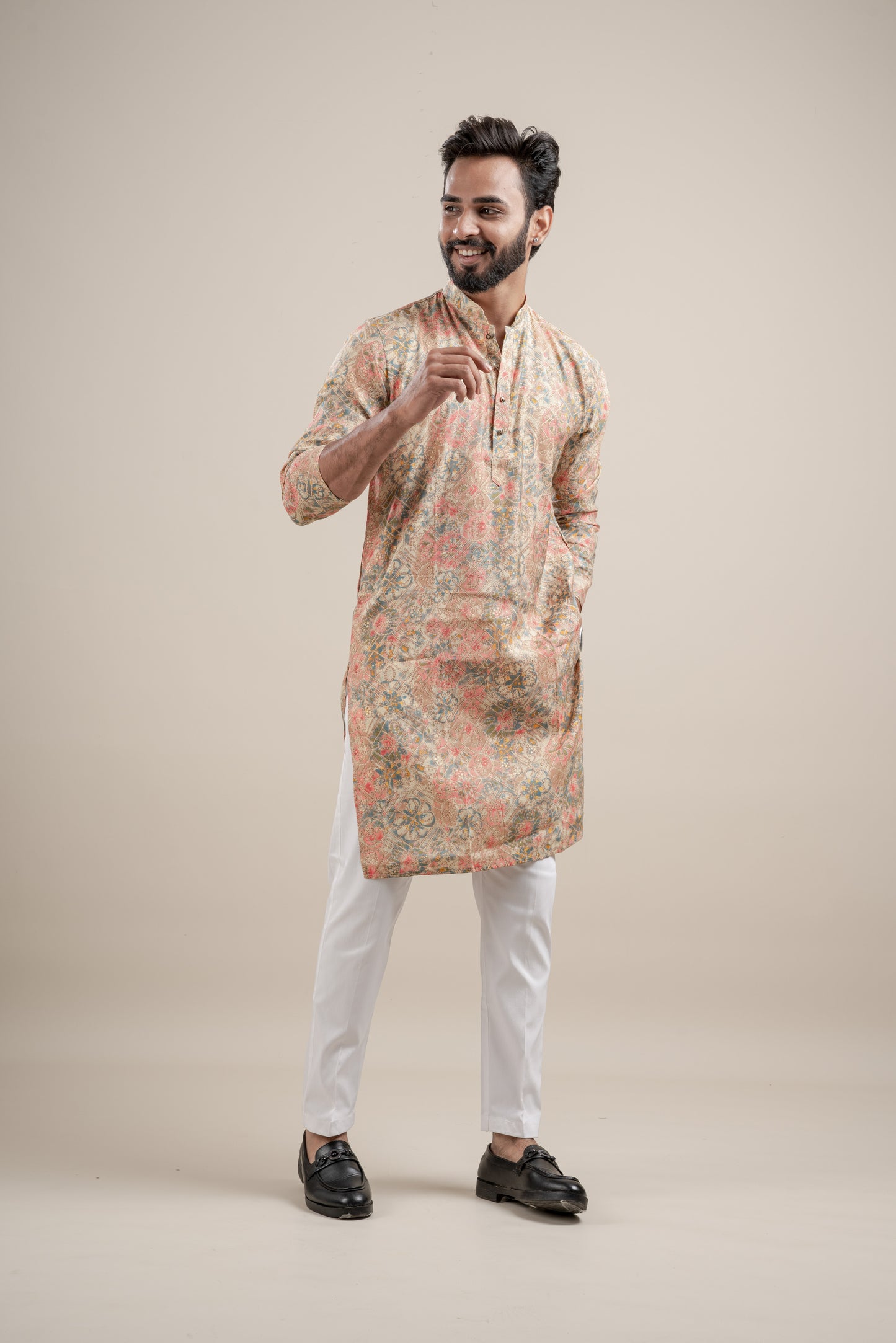 HEAVY TEXURIZED RAYON FOIL KURTA