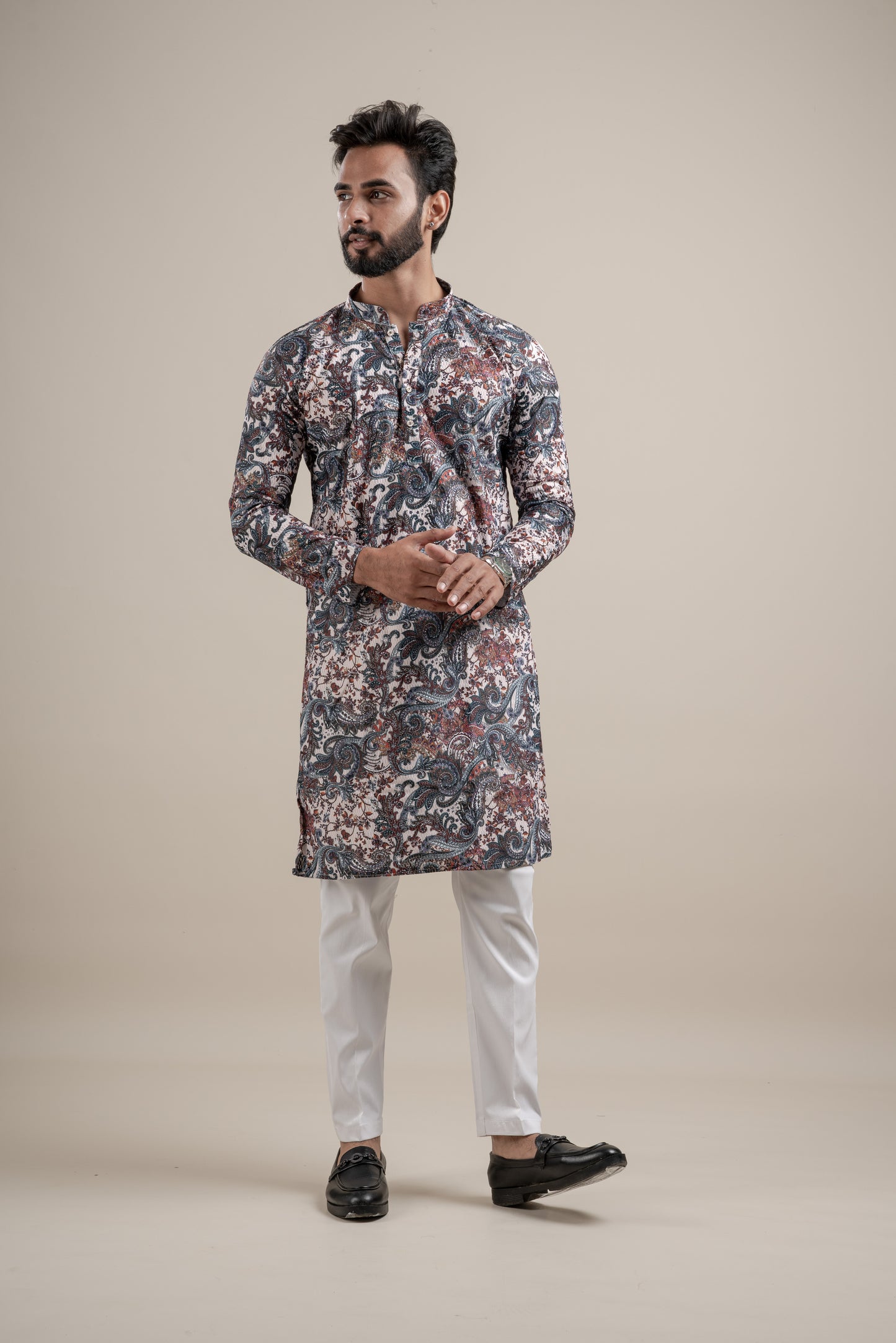 PRINTED DIGITAL WAFFEL KURTA