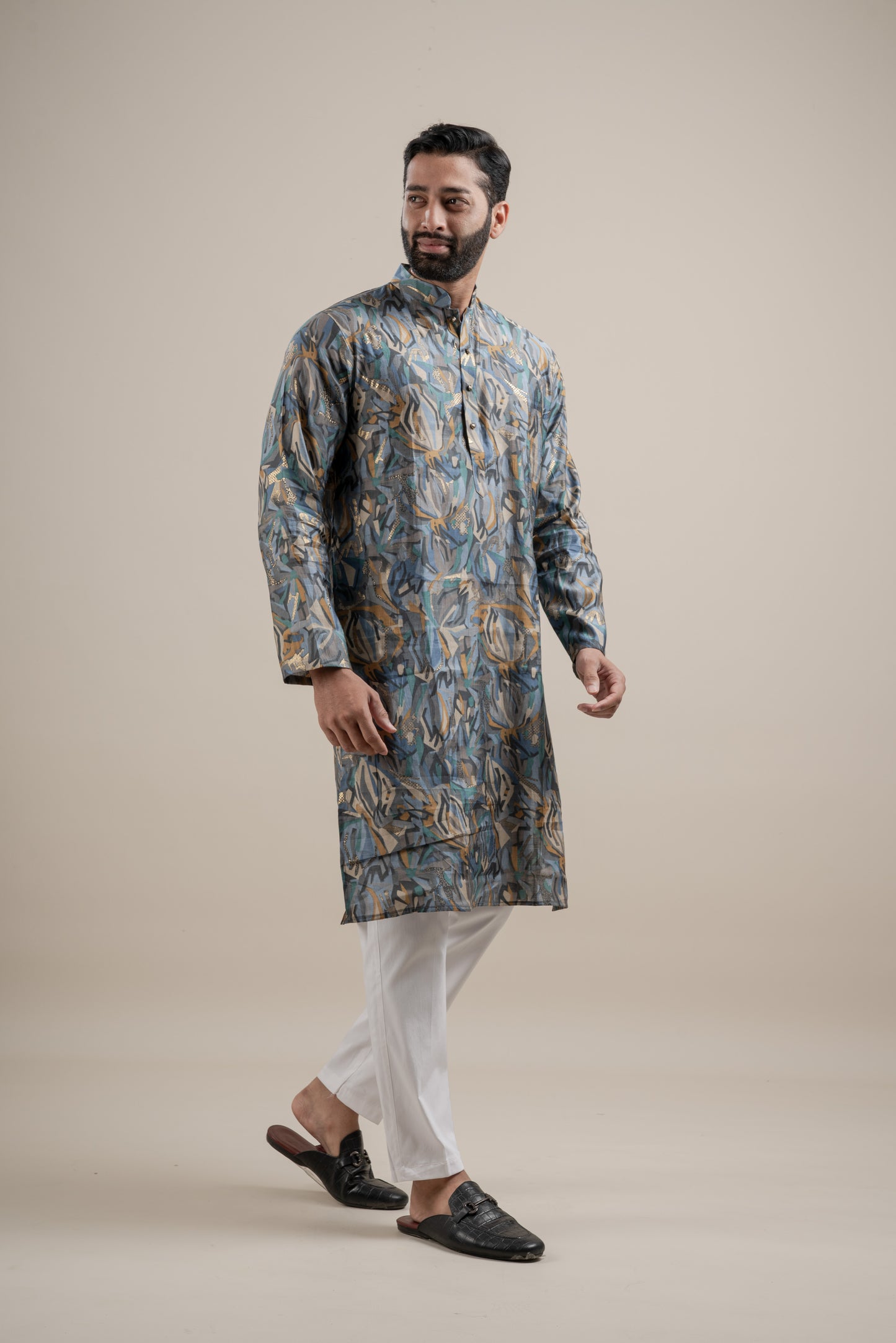 HEAVY TEXTURIZED RAYON FOIL KURTA