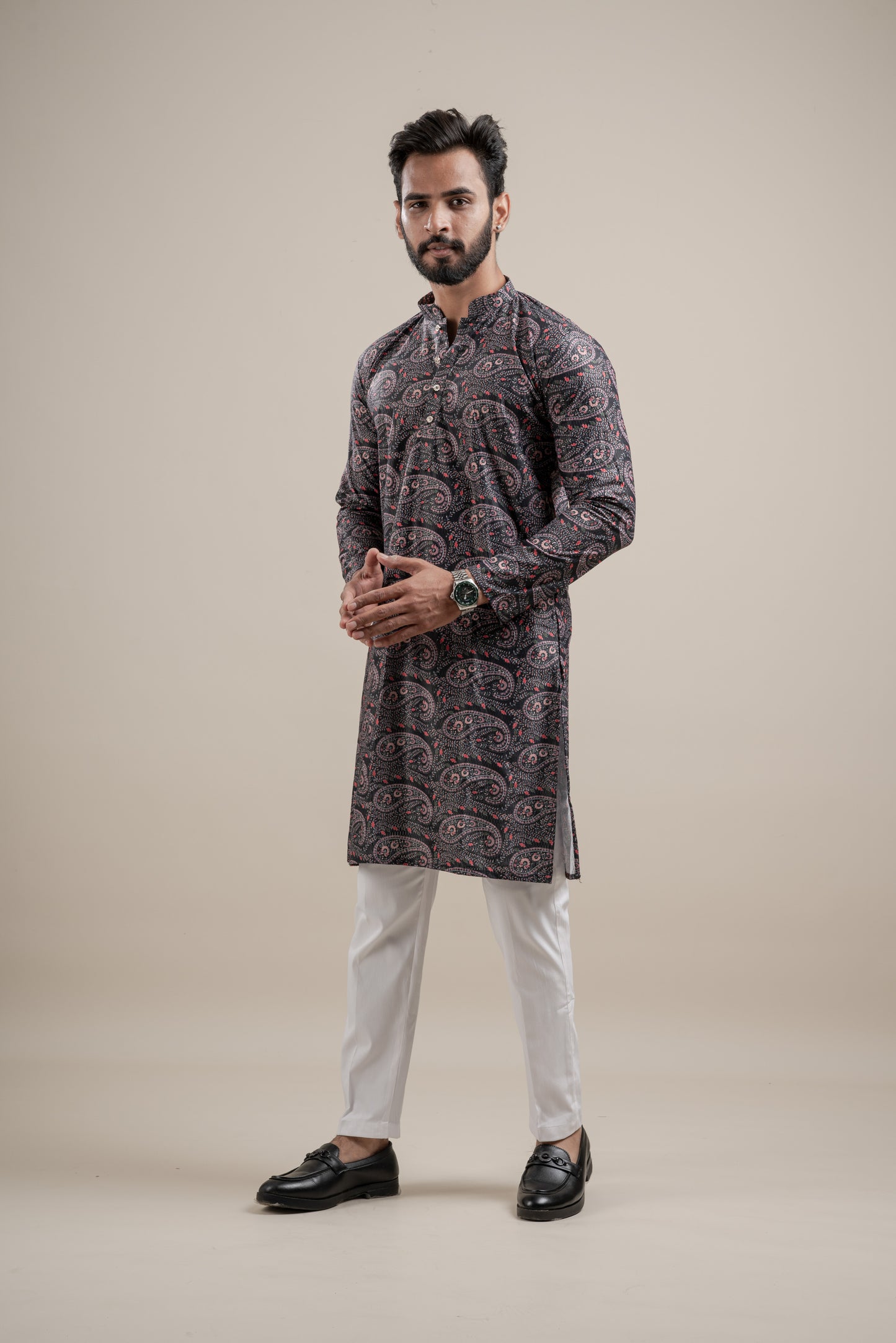 PRINTED DIGITAL WAFFEL KURTA