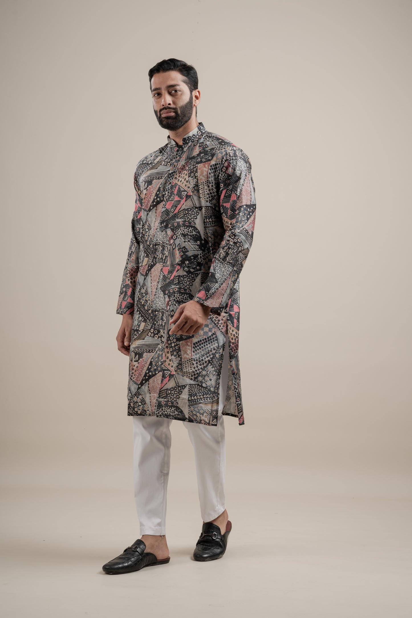 HEAVY TEXTURIZED RAYON FOIL KURTA