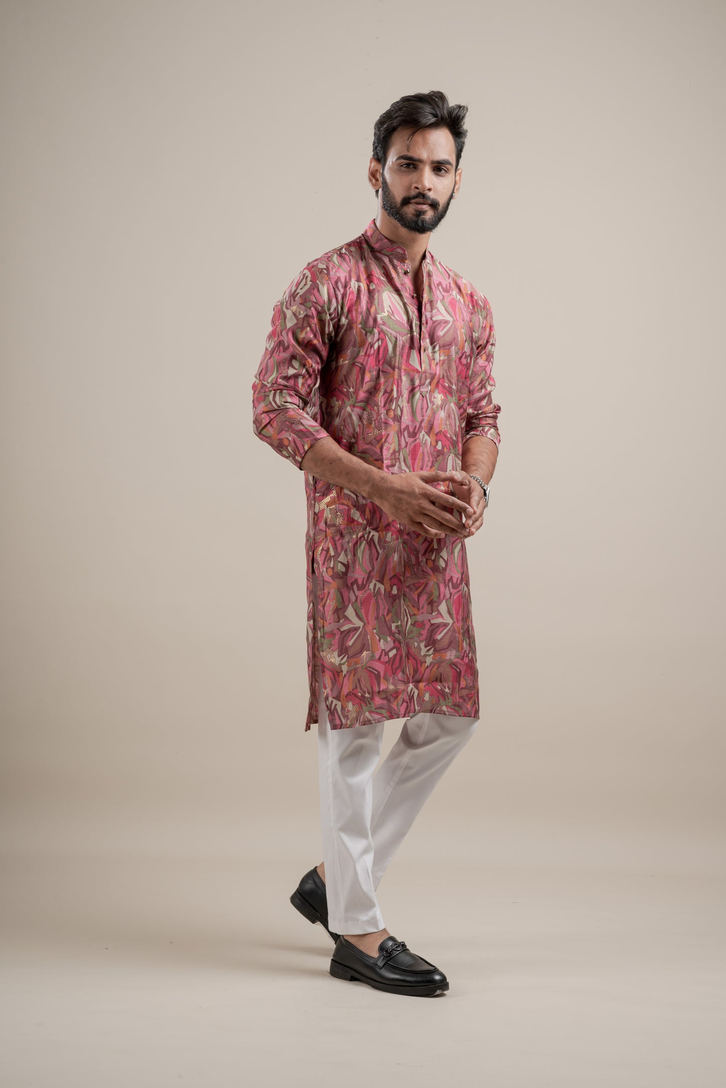 HEAVY TEXTURIZED RAYON FOIL KURTA