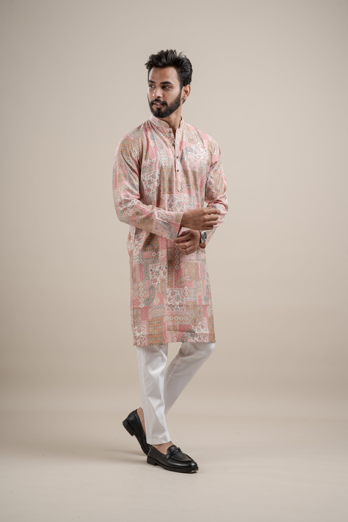 HEAVY TEXTURIZED RAYON FOIL KURTA