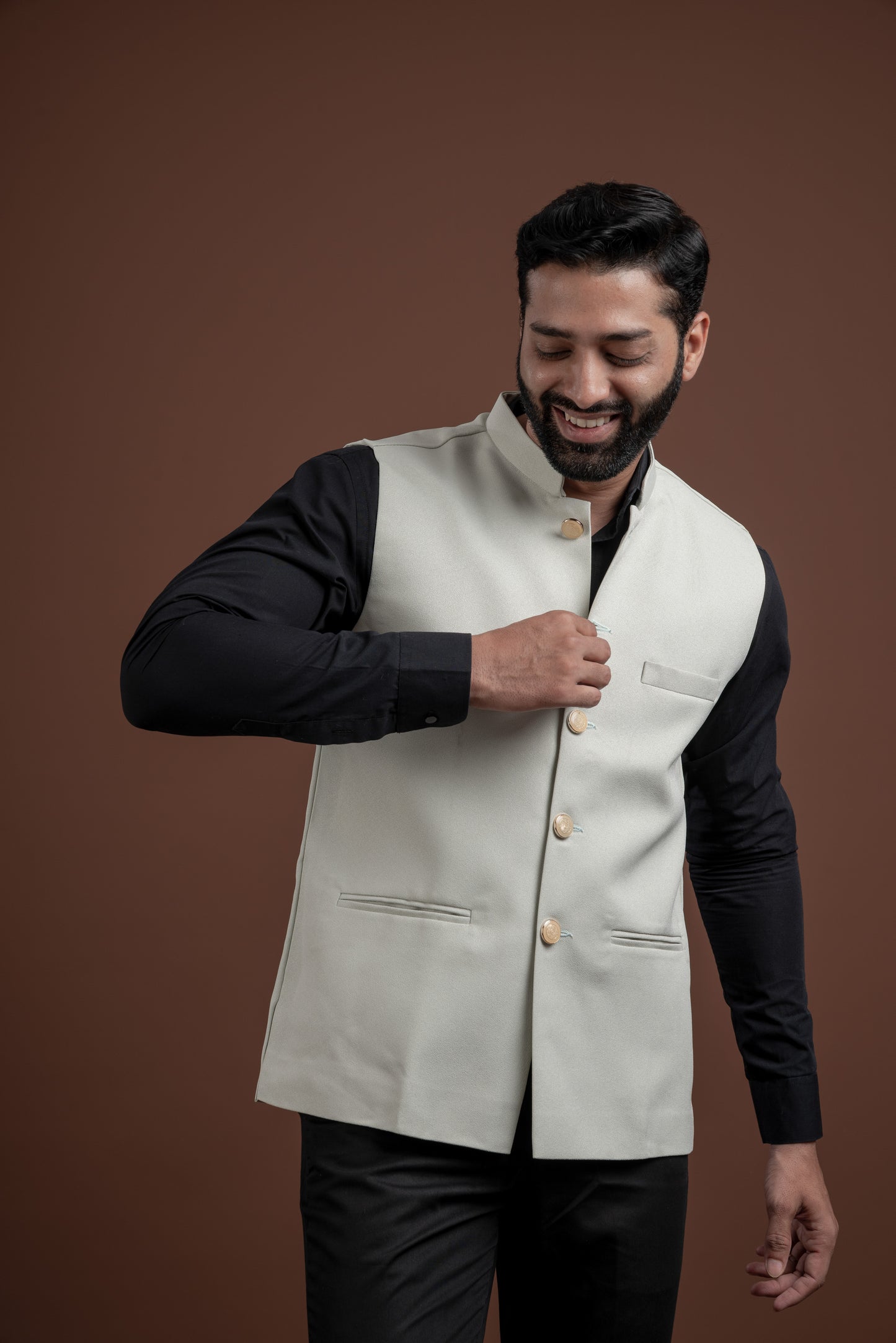 PLAIN LIGHT PISTA NEHRU JACKET