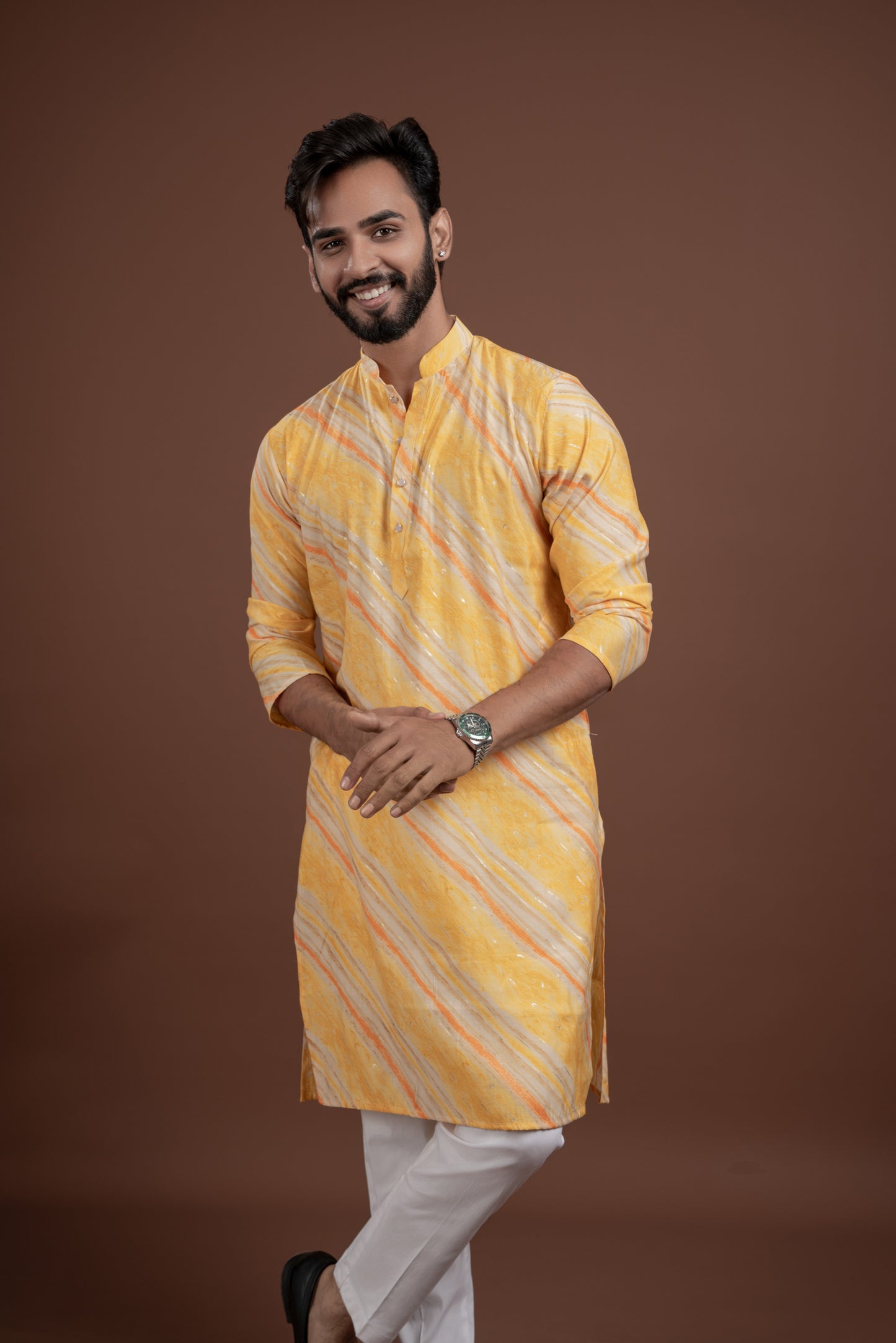 HEAVY TEXTURIZED RAYON FOIL KURTA