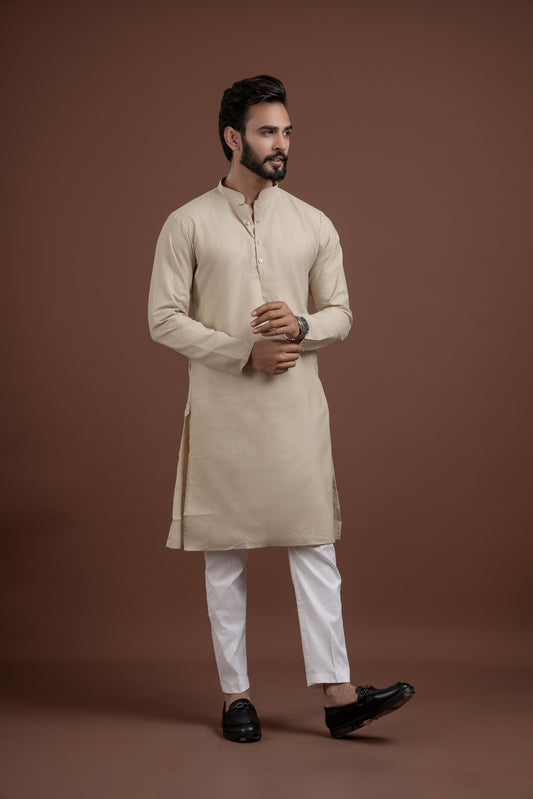 PLAIN DOUBLE MAGIC CHIKOO KURTA