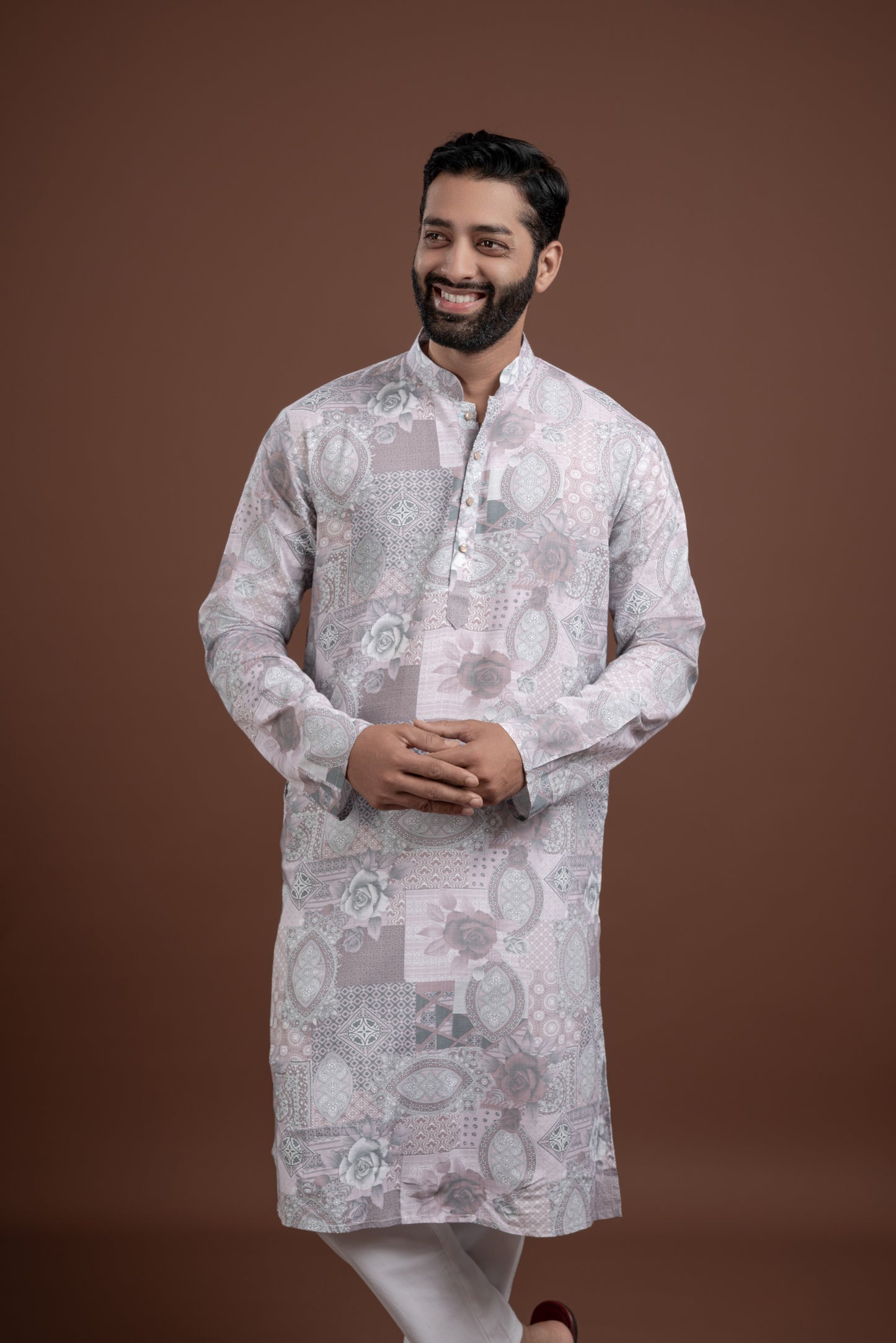 LINEN PRINTED KURTA