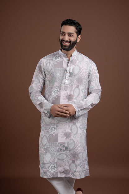 LINEN PRINTED KURTA