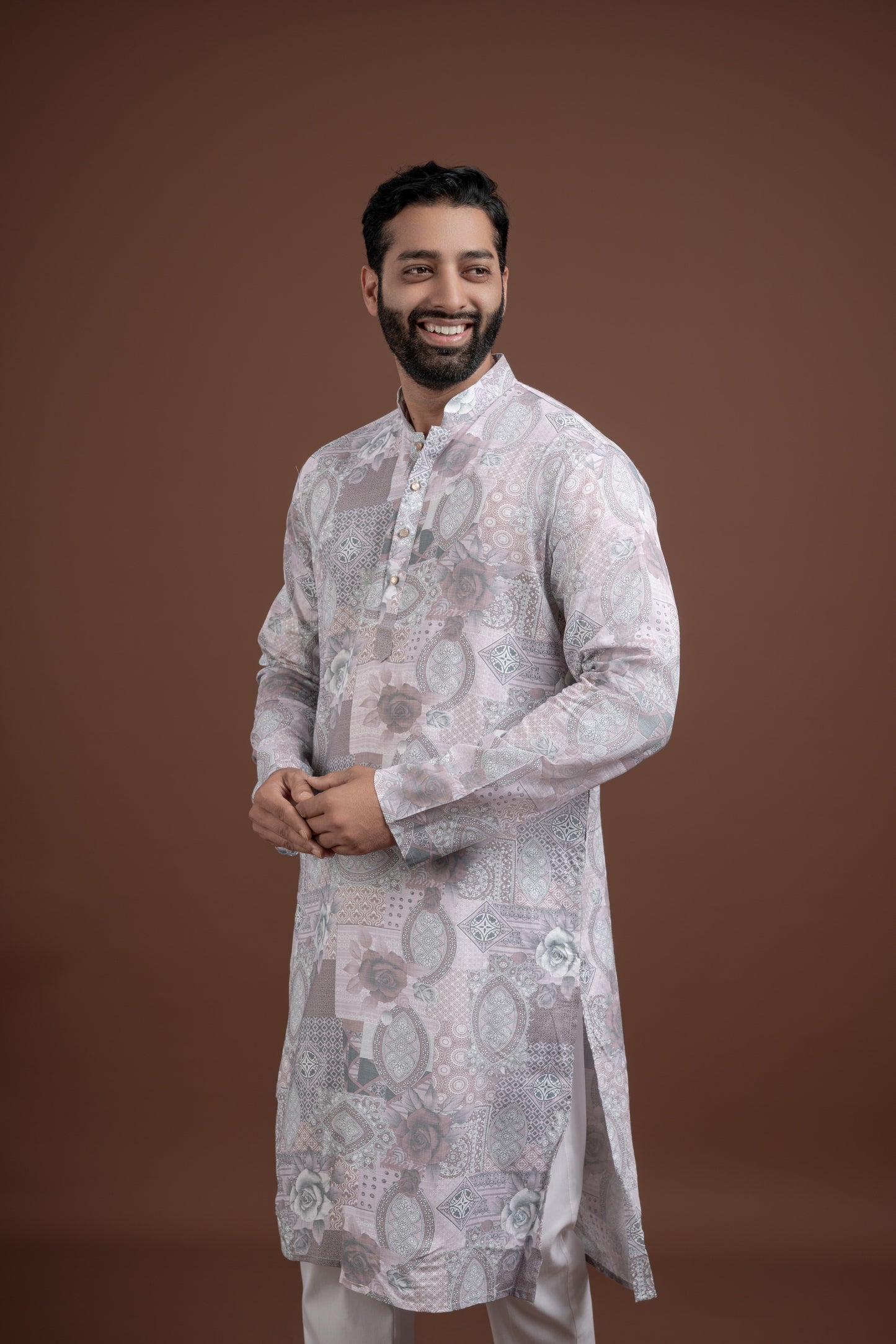 LINEN PRINTED KURTA