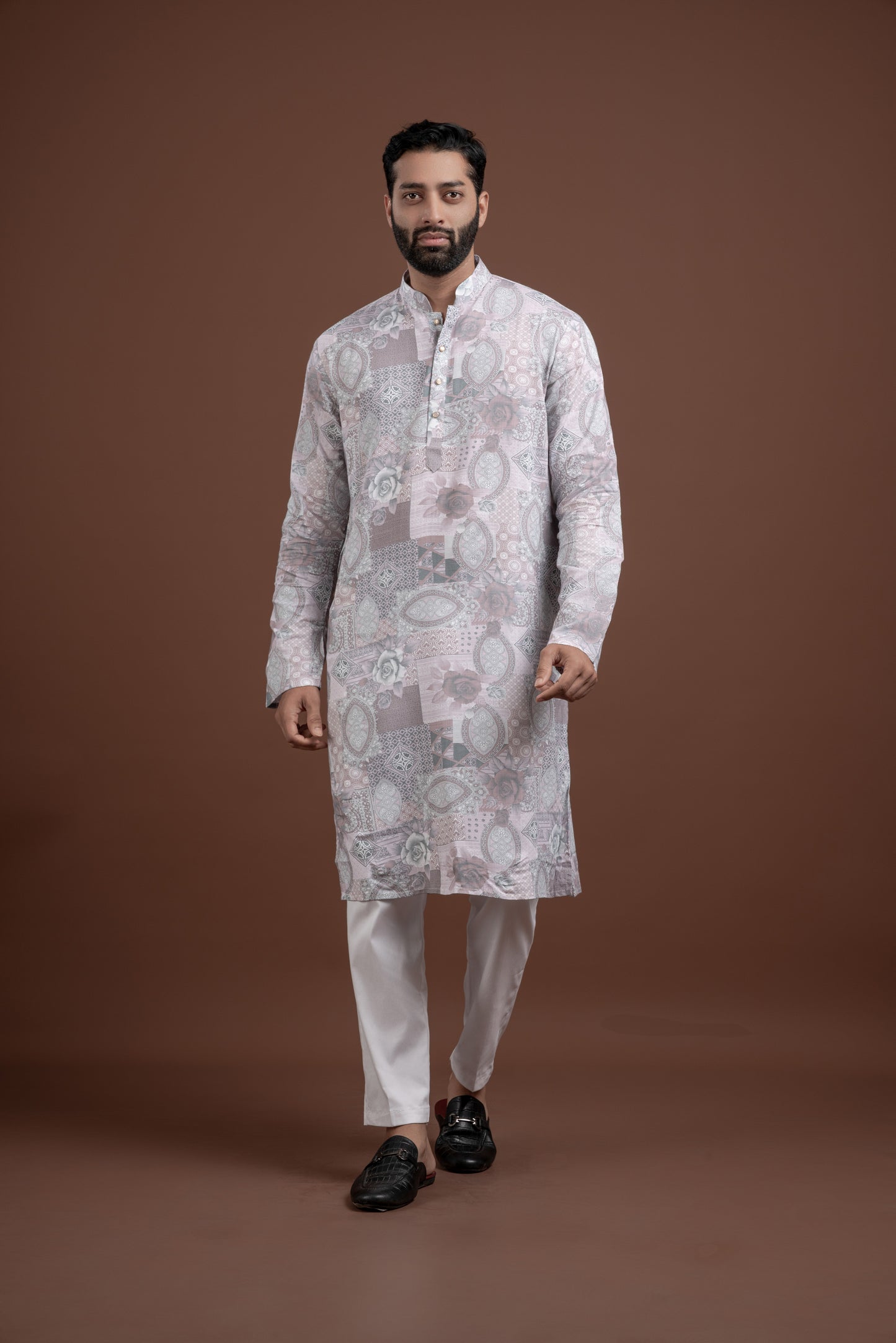 LINEN PRINTED KURTA
