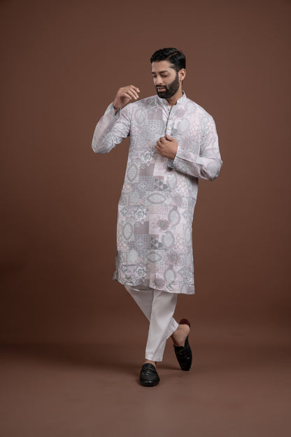 LINEN PRINTED KURTA