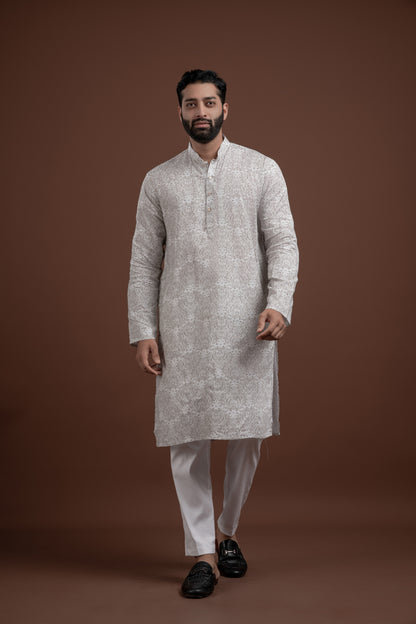 LINEN PRINTED KURTA