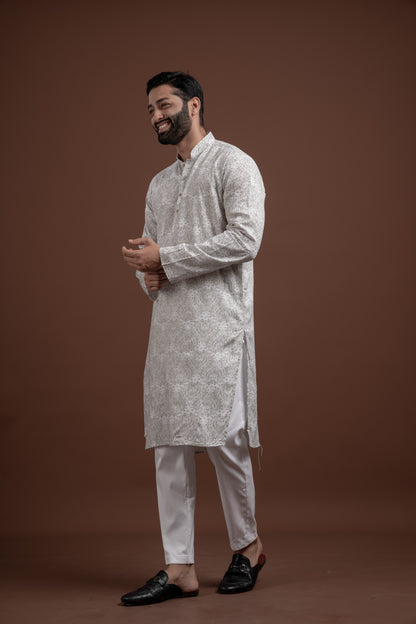 LINEN PRINTED KURTA