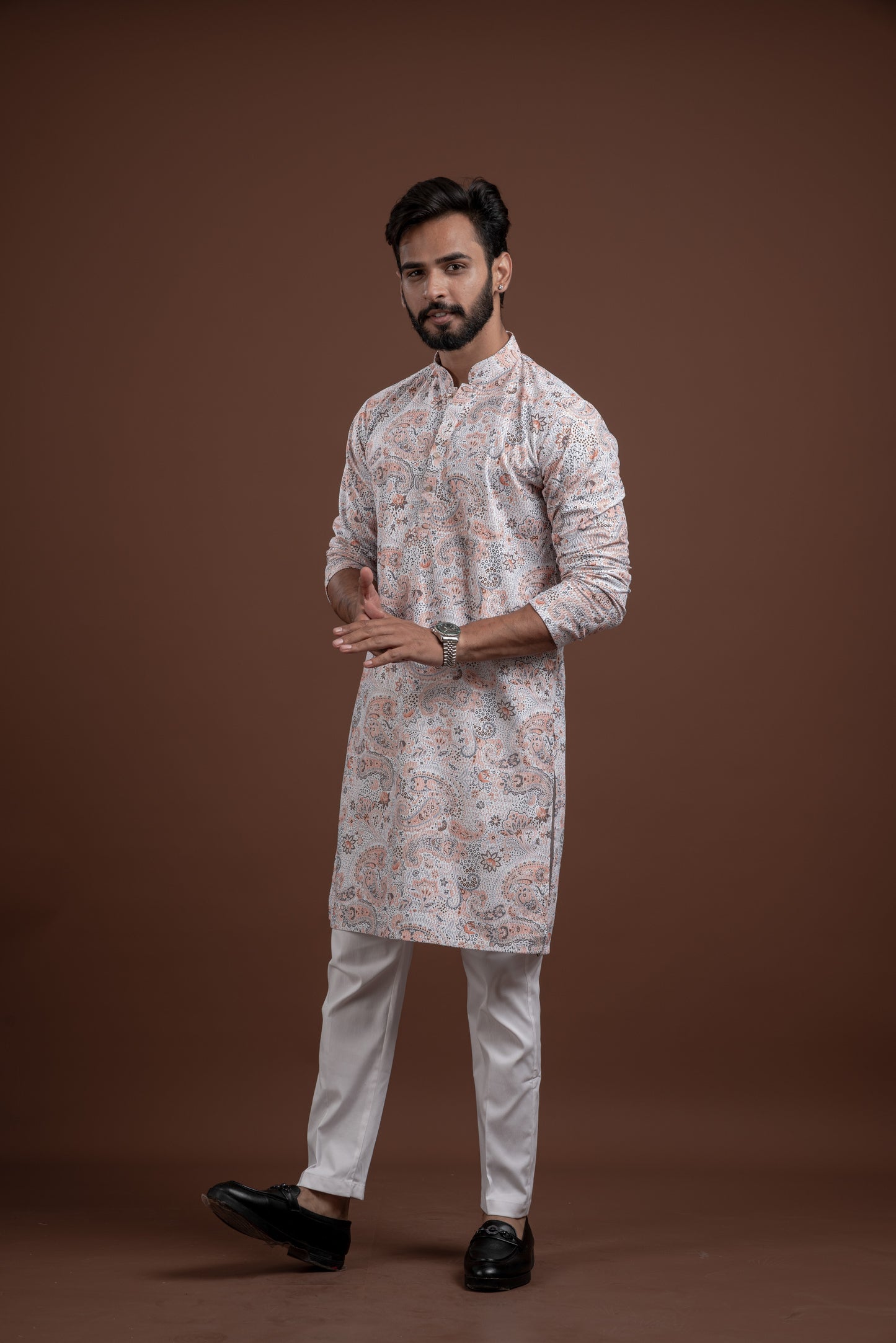 PRINTED DIGITAL WAFFEL KURTA