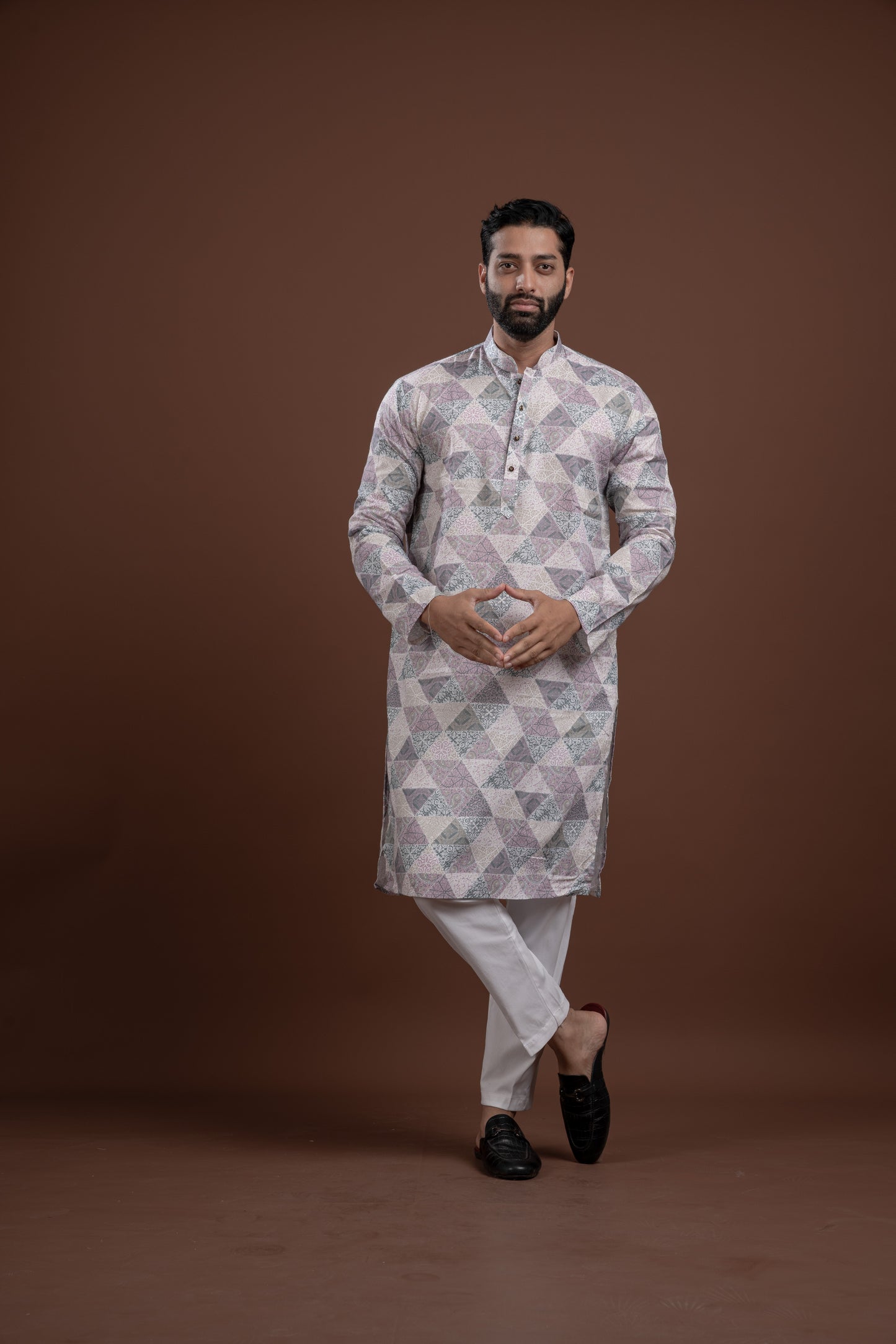 LINEN PRINTED KURTA