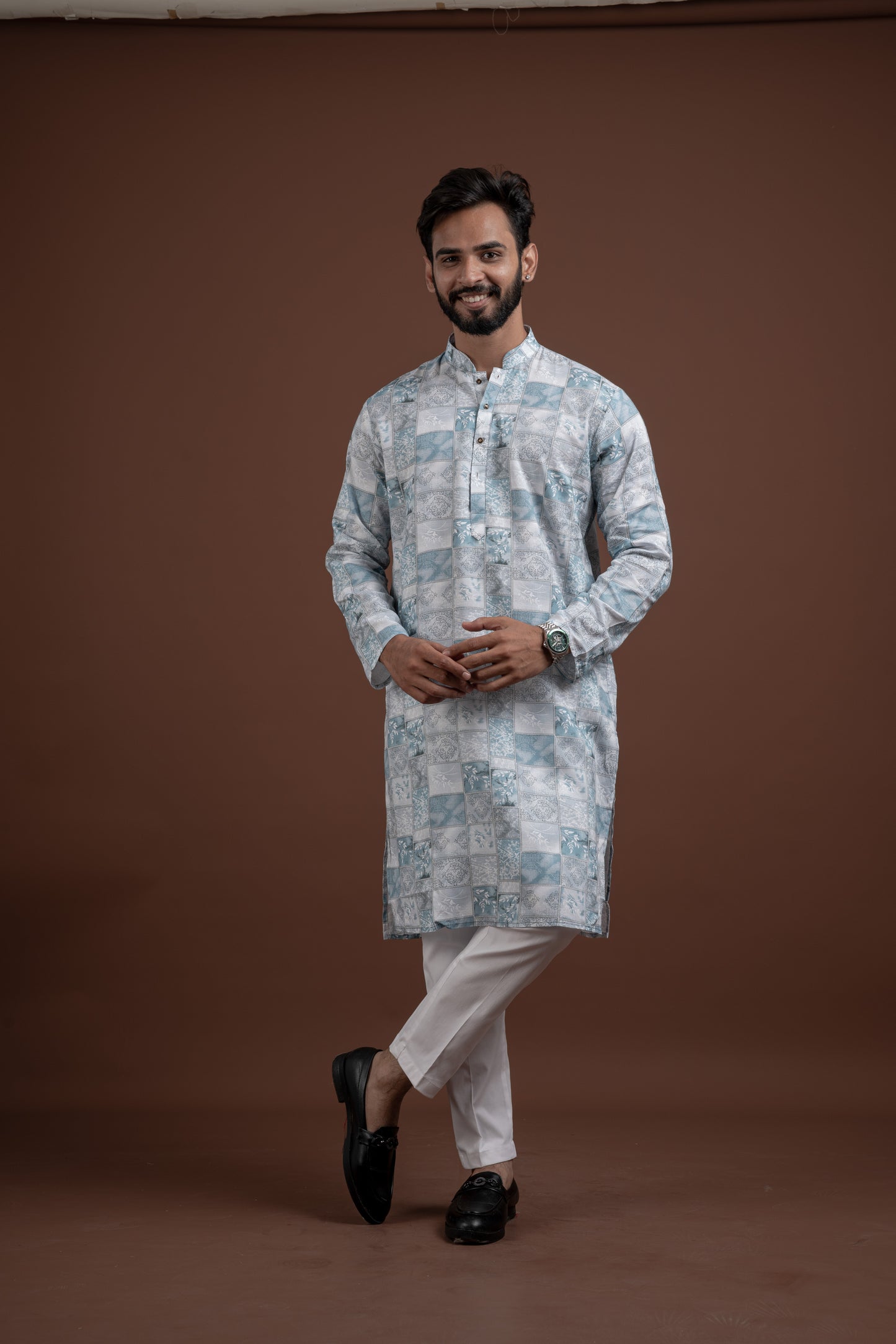 LINEN PRINTED KURTA