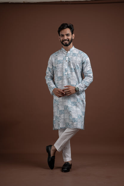 LINEN PRINTED KURTA
