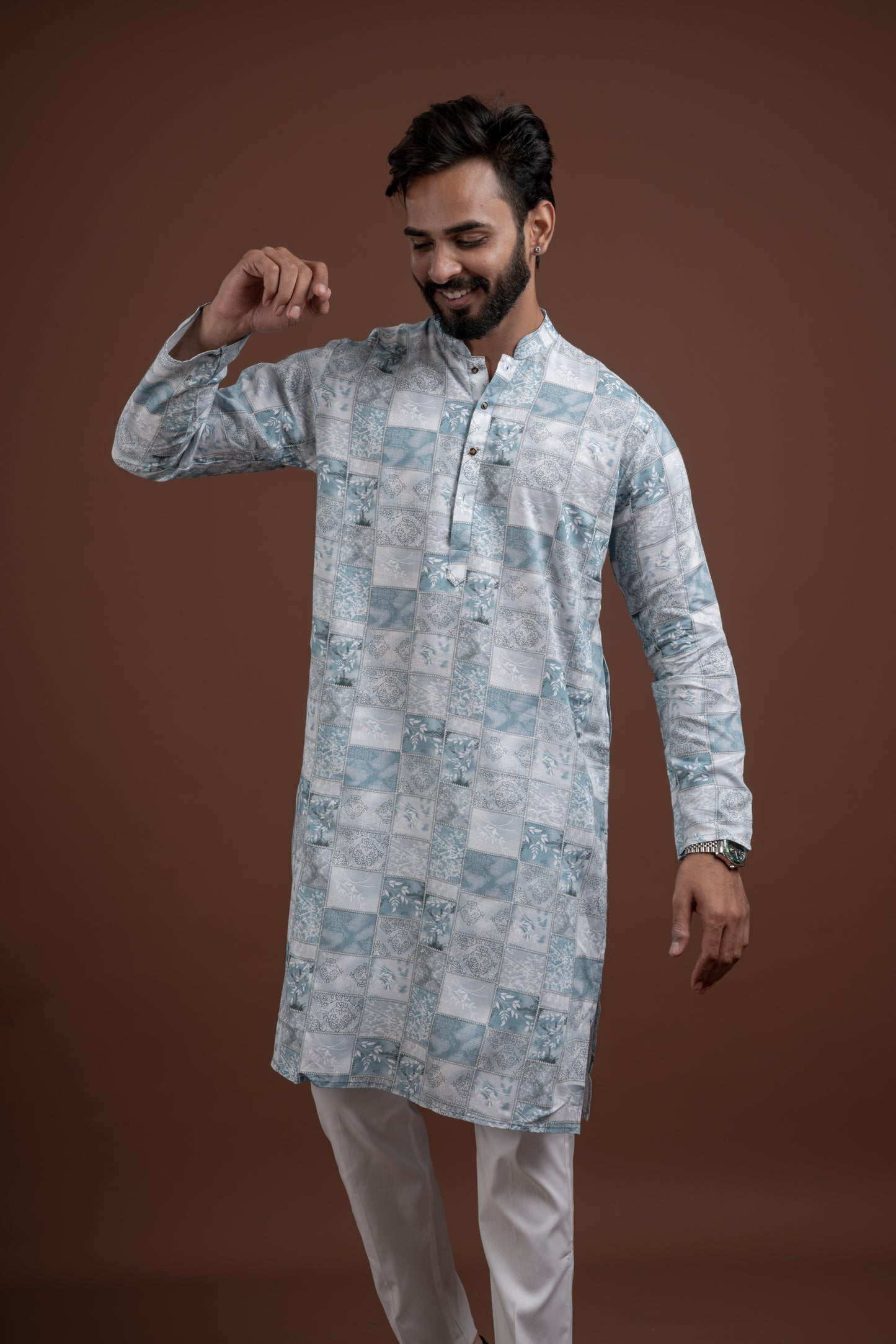 LINEN PRINTED KURTA