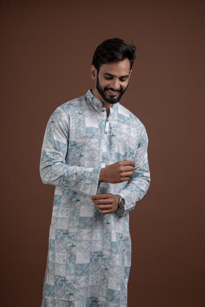 LINEN PRINTED KURTA