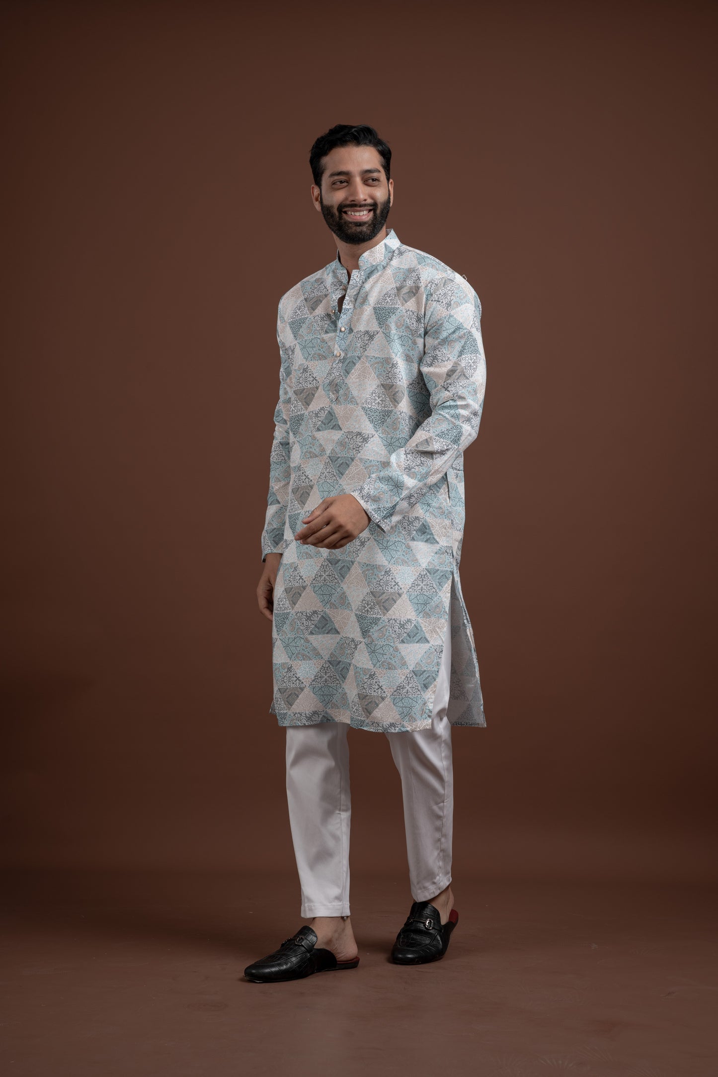 LINEN PRINTED KURTA