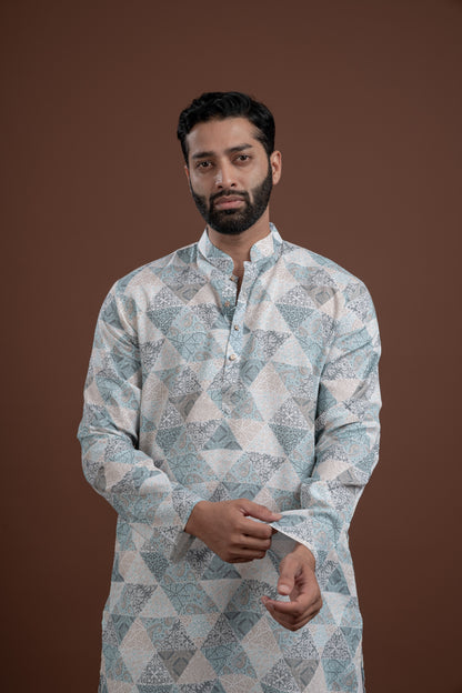 LINEN PRINTED KURTA