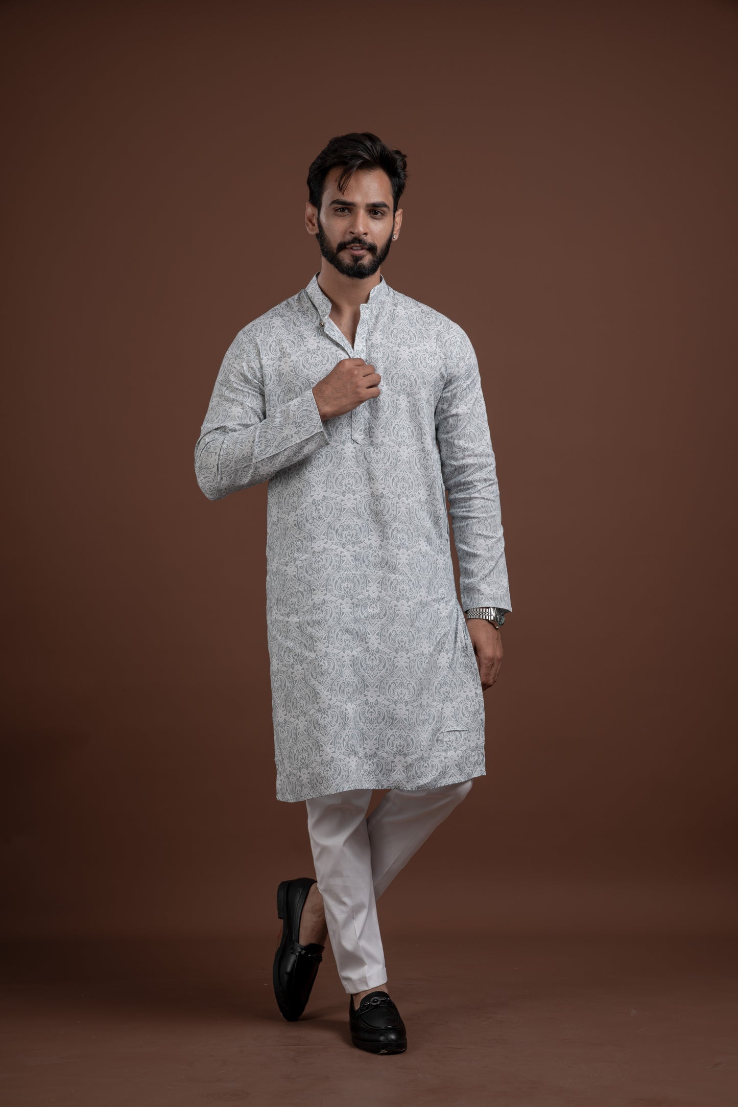 LINEN PRINTED KURTA