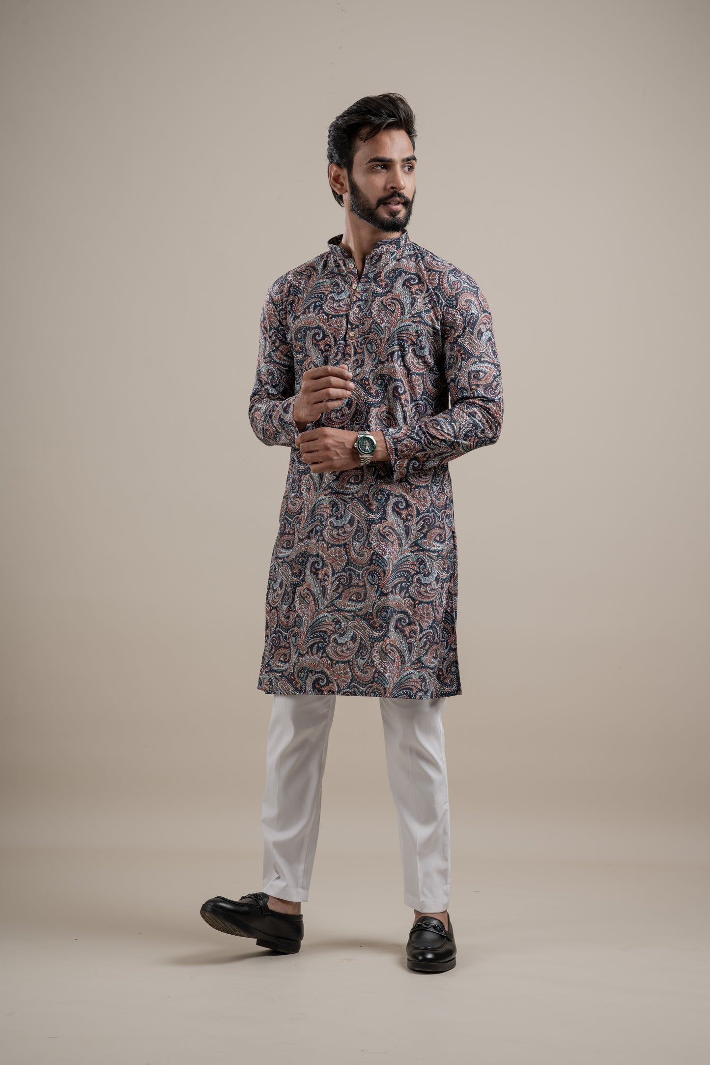 PRINTED DIGITAL WAFFEL KURTA