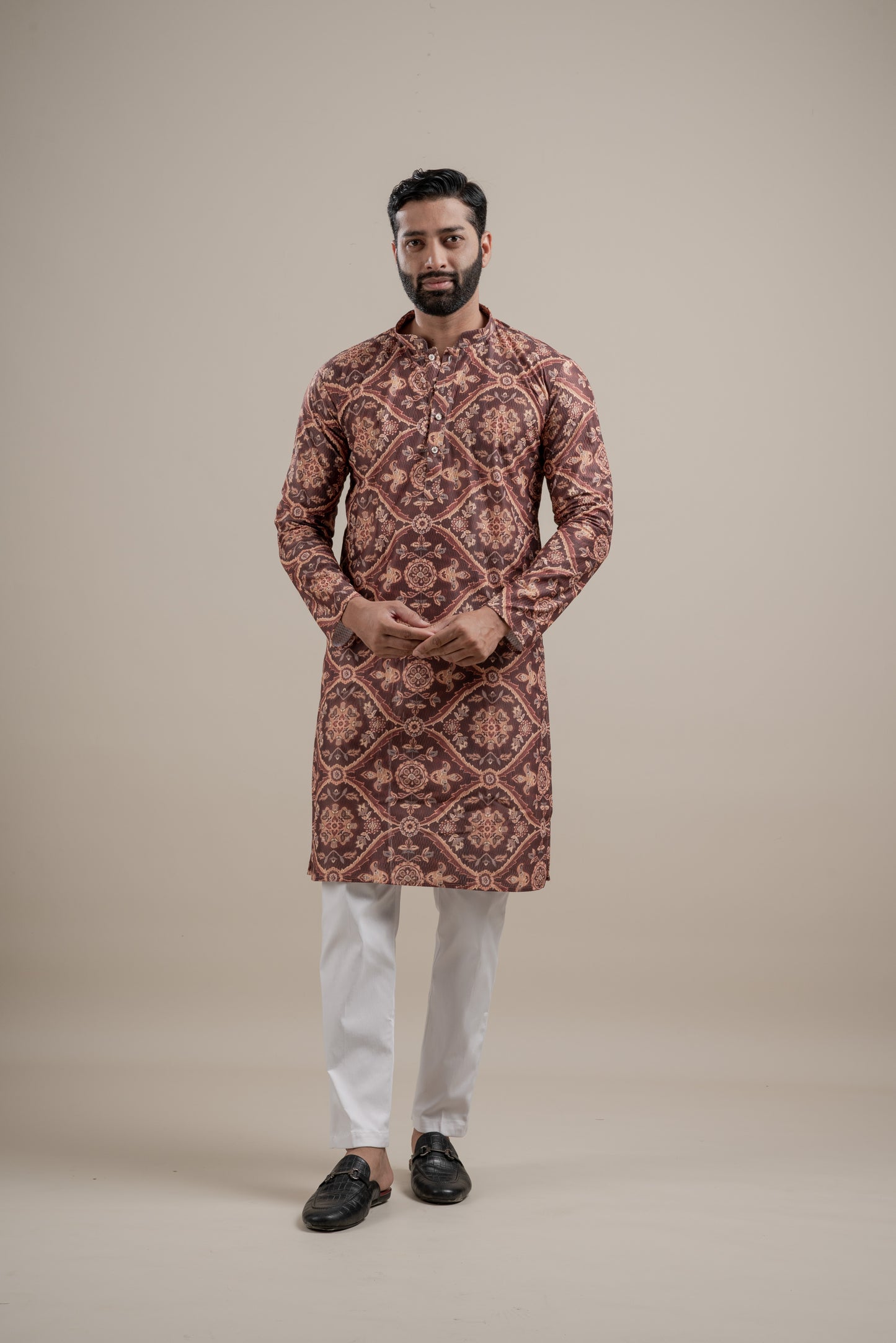 PRINTED DIGITAL WAFFEL KURTA