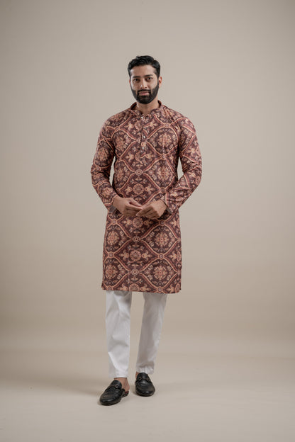 PRINTED DIGITAL WAFFEL KURTA