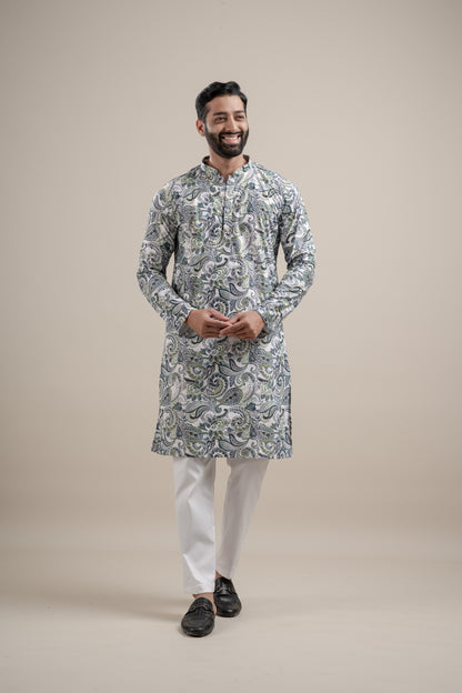 PRINTED DIGITAL WAFFEL KURTA