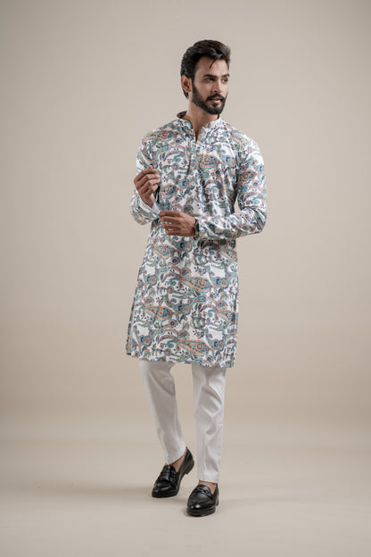 PRINTED DIGITAL WAFFEL KURTA