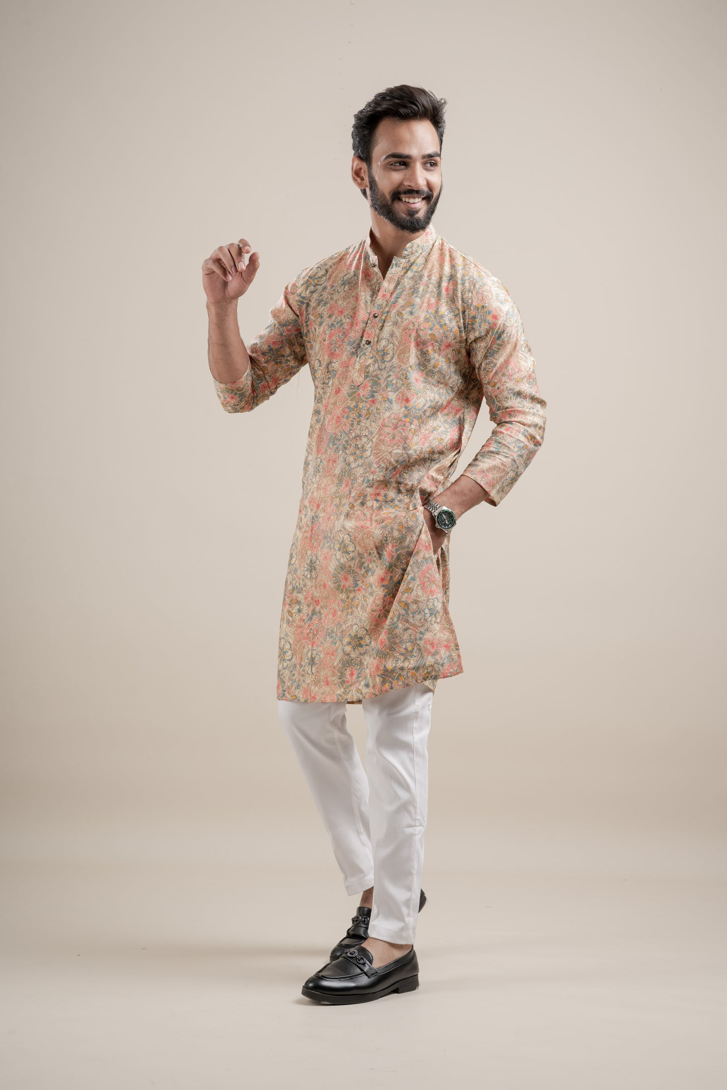 HEAVY TEXURIZED RAYON FOIL KURTA