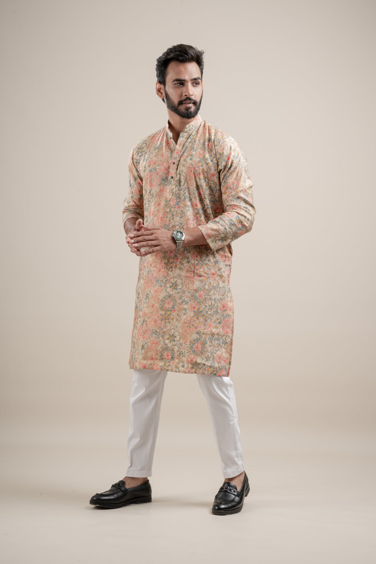 HEAVY TEXURIZED RAYON FOIL KURTA
