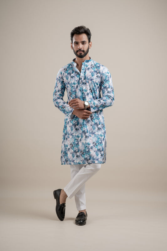 PRINTED DIGITAL WAFFEL KURTA