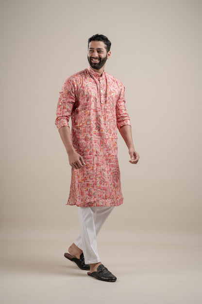 HEAVY TEXTURISED RAYON FOIL KURTA