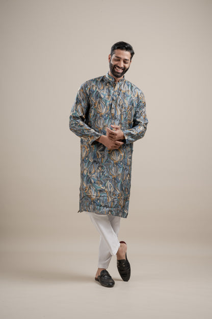 HEAVY TEXTURIZED RAYON FOIL KURTA