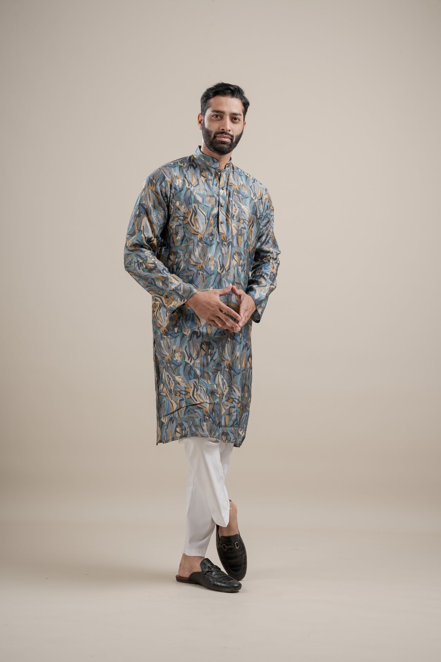 HEAVY TEXTURIZED RAYON FOIL KURTA
