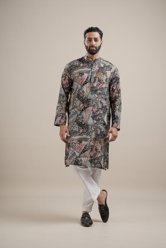 HEAVY TEXTURIZED RAYON FOIL KURTA