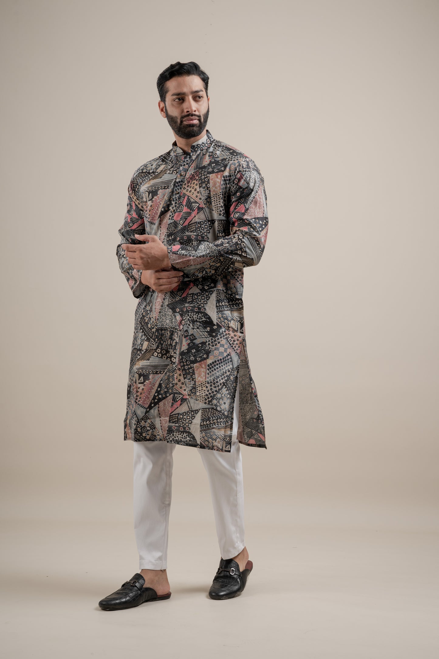 HEAVY TEXTURIZED RAYON FOIL KURTA