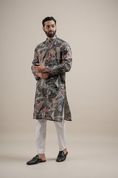 HEAVY TEXTURIZED RAYON FOIL KURTA