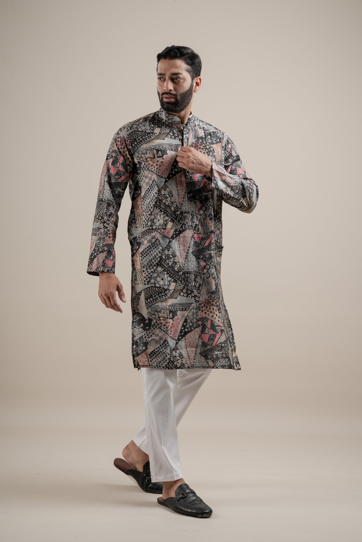 HEAVY TEXTURIZED RAYON FOIL KURTA