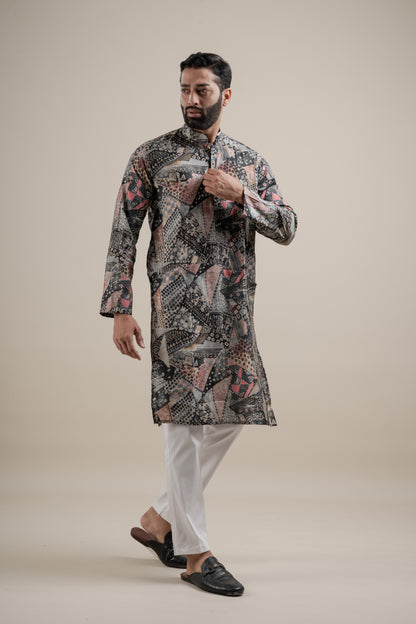HEAVY TEXTURIZED RAYON FOIL KURTA