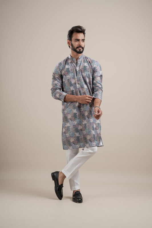 PRINTED DIGITAL WAFFEL KURTA