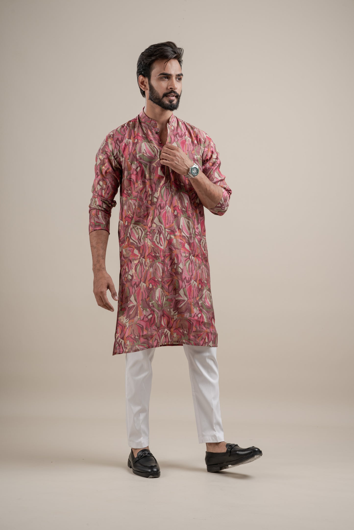 HEAVY TEXTURIZED RAYON FOIL KURTA