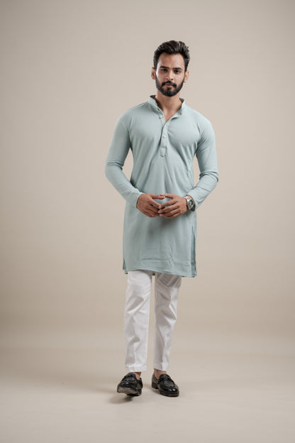 PLAIN BREATHABLE STRETCHY KURTA SET