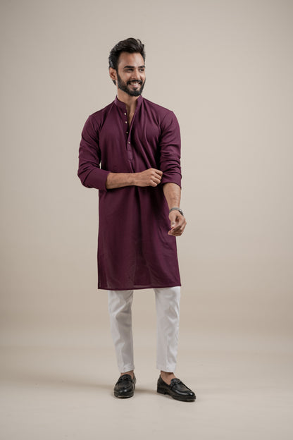 PLAIN BREATHABLE STRETCHY KURTA SET