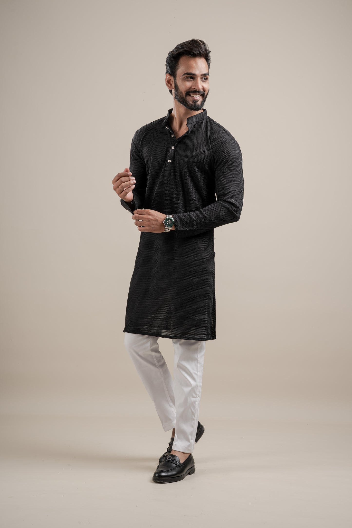 PLAIN BREATHABLE STRETCHY KURTA SET