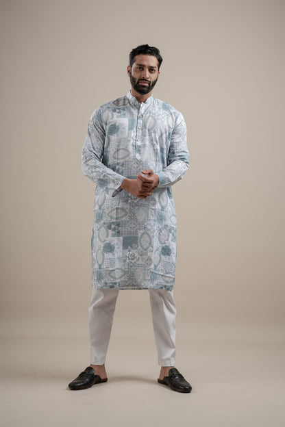 LINEN PRINTED KURTA