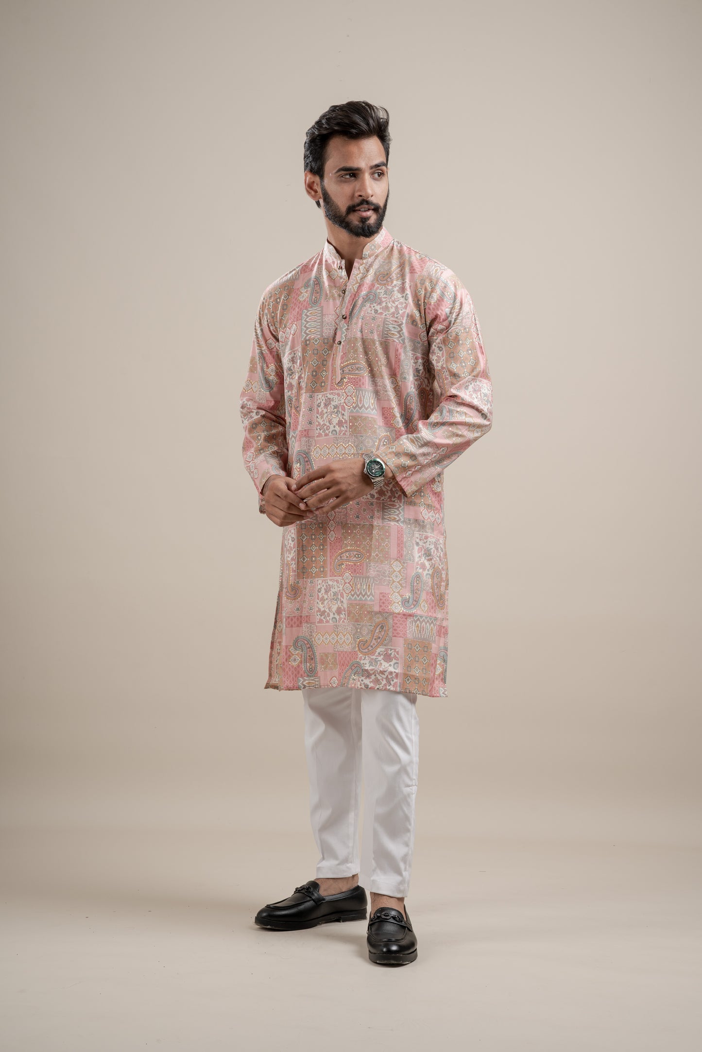 HEAVY TEXTURIZED RAYON FOIL KURTA