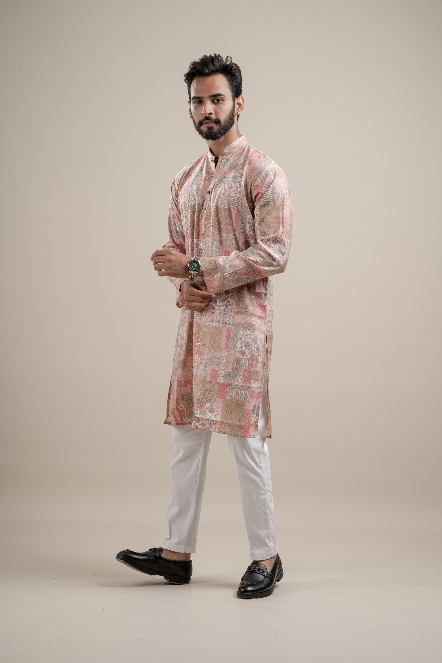 HEAVY TEXTURIZED RAYON FOIL KURTA